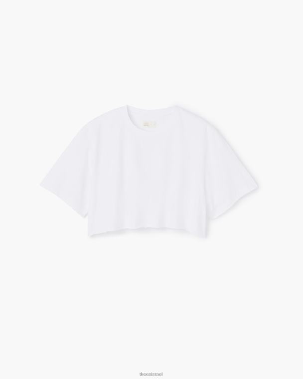 לבן TKEES טי קצוץ הַלבָּשָׁה B2006181