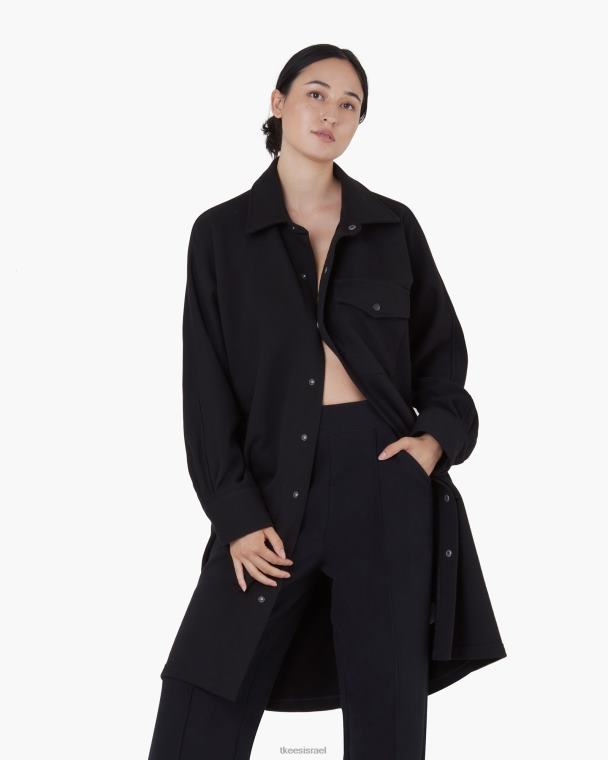 שָׁחוֹר TKEES ז'קט חולצה במידות גדולות הַלבָּשָׁה B2006210