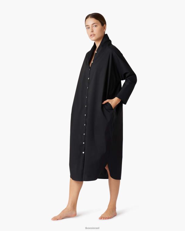 שָׁחוֹר TKEES שמלת פופלין הַלבָּשָׁה B2006217